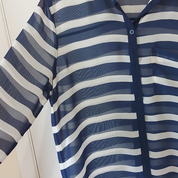 Aritzia sunday best stripped blue/White size S - Picture 4 of 14
